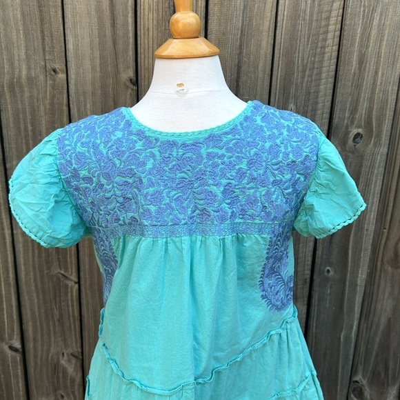 J. Marie embroidered a-line mini dress, size Large - Picture 6 of 8